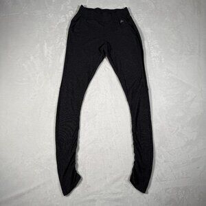 ALO Yoga Leggings Women Size XS W26 L30 Gray Stretch Mesh Legs Pockets Gym EUC